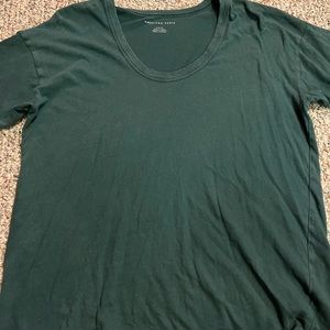 green oversized tee